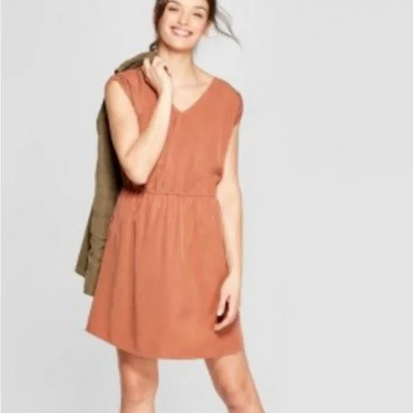 Universal Thread | Dresses | Universal Thread Pumpkin Brown Dolman  Sleeveless Cinch Waist Dress | Poshmark